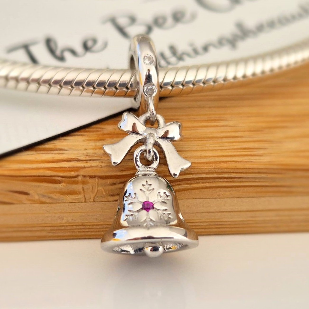 Christmas Bow Bell Charm - Pre order item - The Bee Charm