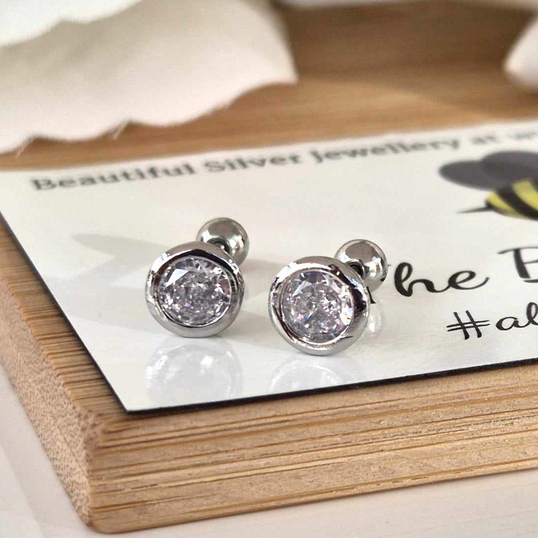 Framed Crystal Studs - The Bee Charm