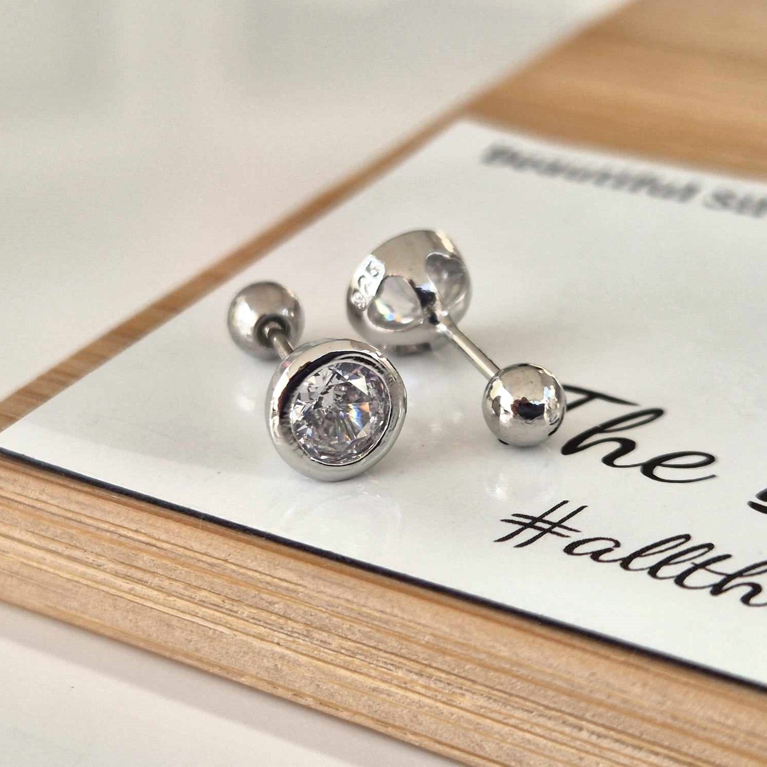 Framed Crystal Studs - The Bee Charm