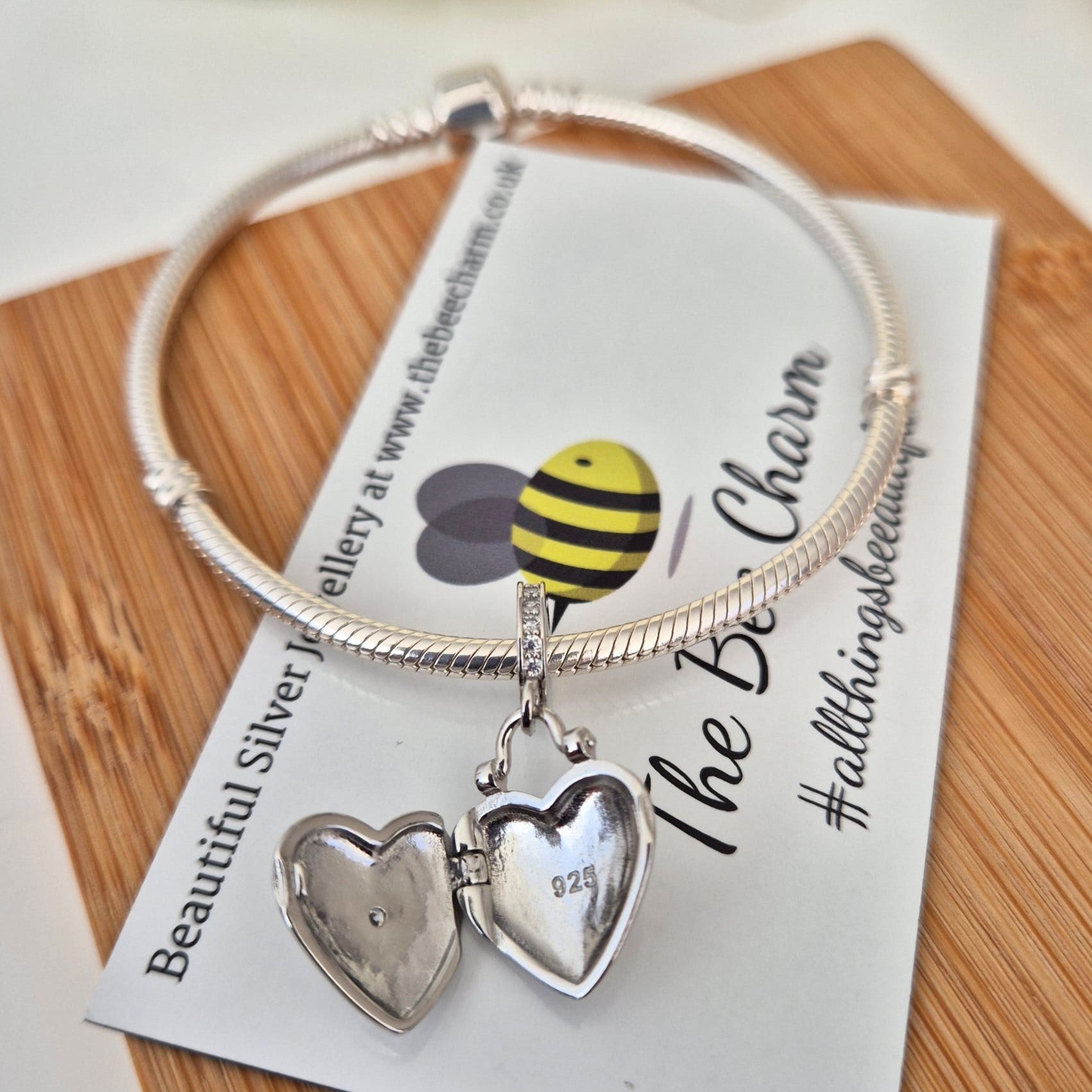 Heart Locket Charm - The Bee Charm