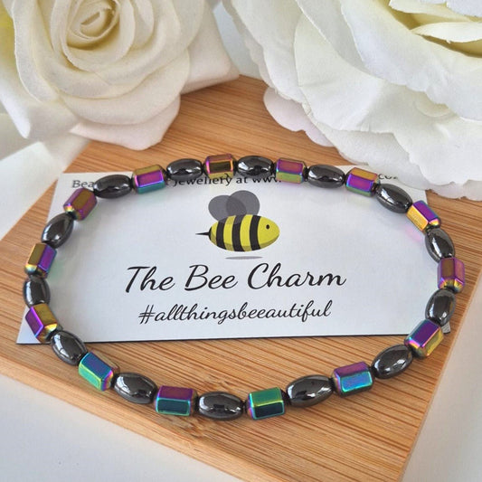 Hematite Anklet (Multi) - The Bee Charm