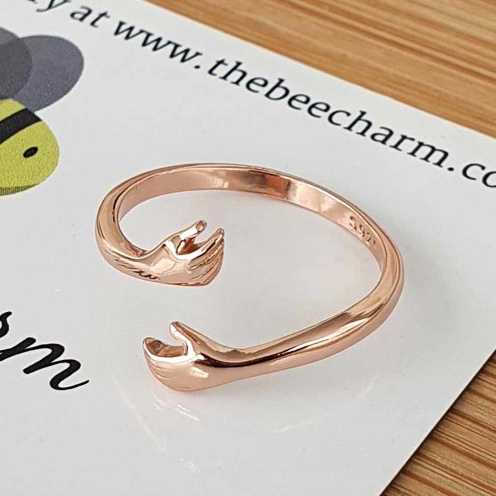 Hug Ring (Rose Gold) - The Bee Charm