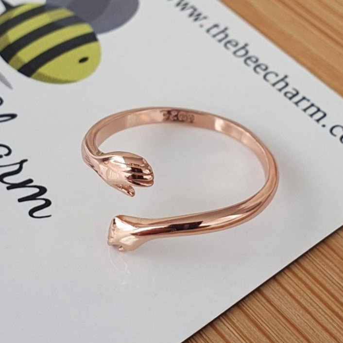 Hug Ring (Rose Gold) - The Bee Charm