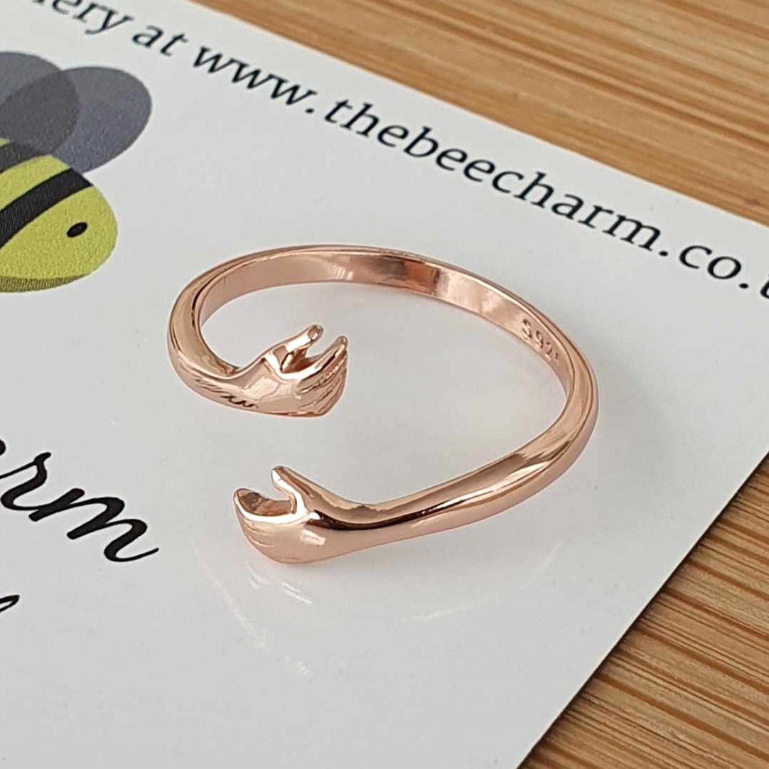 Hug Ring (Rose Gold) - The Bee Charm