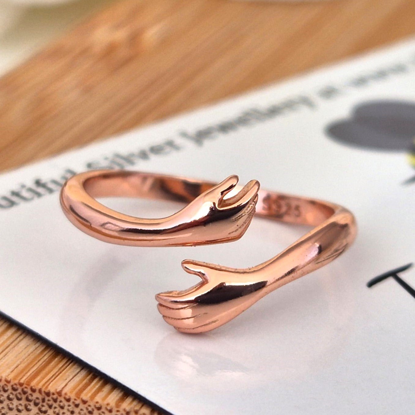 Hug Ring (Rose Gold) - The Bee Charm