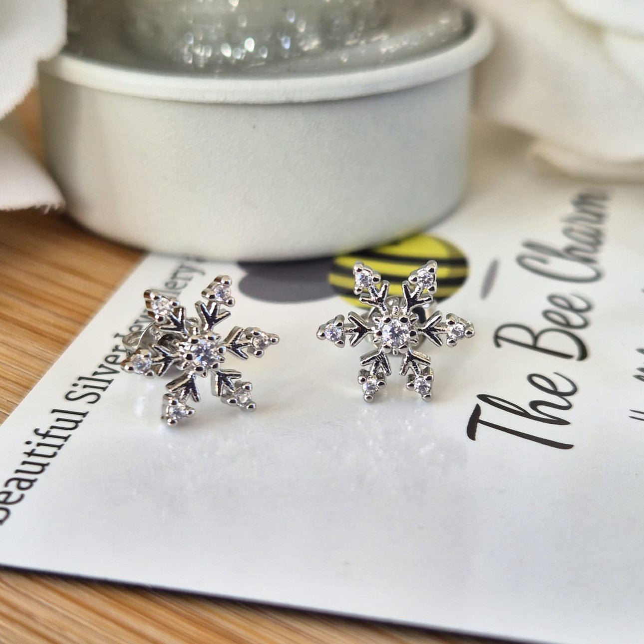 Snowflake Earrings - The Bee Charm