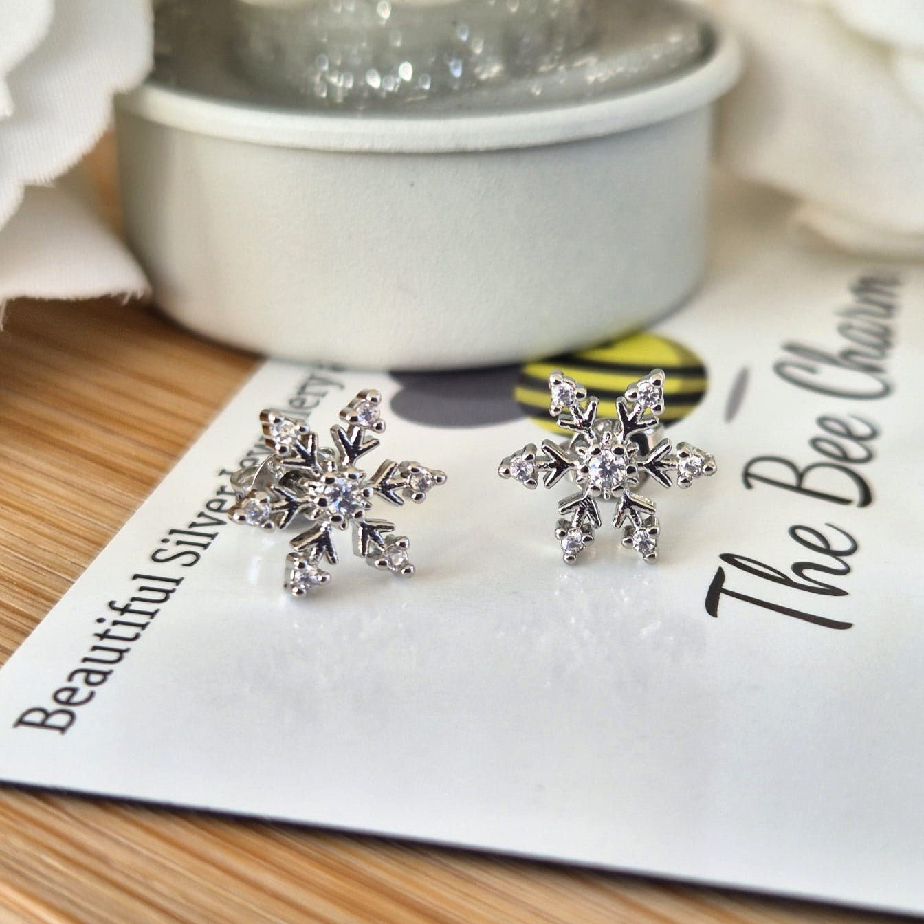 Snowflake Earrings - The Bee Charm