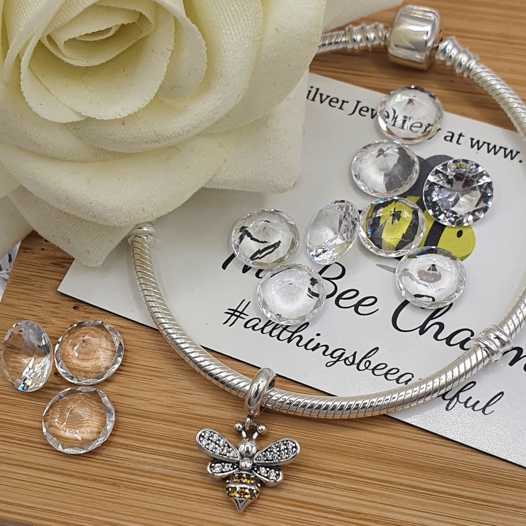 Silpada 2024 Sterling CZ Buzz-Worthy Bee Charm C2584